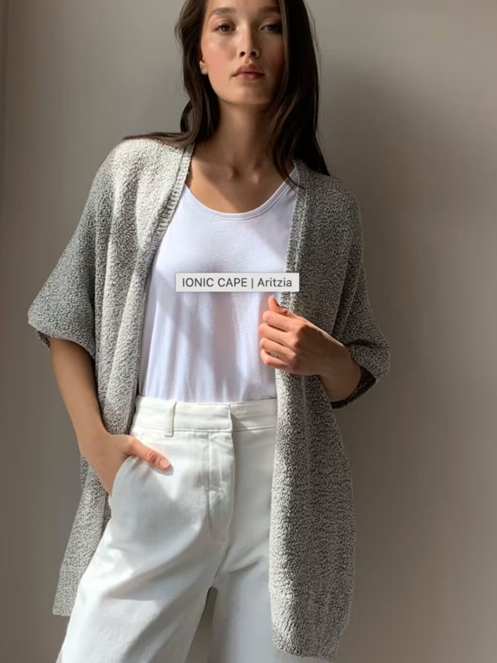 Aritzia Community Ionic Cape Open Front Cocoon Cardigan Sweater XS/S